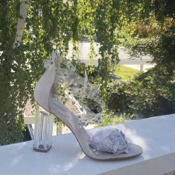 Strappy Rhinestone Block Heel - Picture 7 of 8